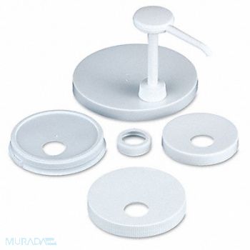 SAN JAMAR Condiment Pump 2x8x10White, 6CAH7