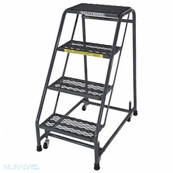 BALLYMORE Rolling Ladder Steel 38 In.H, 6CEG0