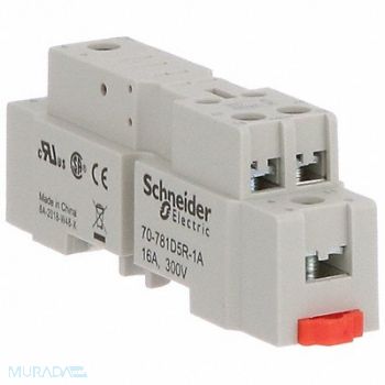 SCHNEIDER Rly Sckt Fingr Saf Squae 5 Pin Scrw Clmp, 6CVE2