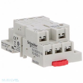 SCHNEIDER Relay Socket Finger Safe Square 11 Pin, 6CVE6