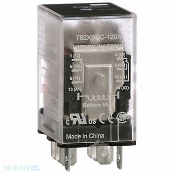 SCHNEIDER H8016 Gen Purpose Relay 8 Pin Square 120VAC, 6CVZ9