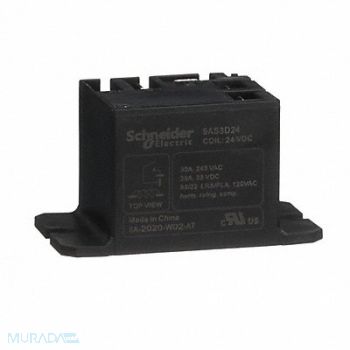 SCHNEIDER H8130 Enclosed Power Relay 4 Pin 24VDC SPST-NO, 6CWZ0