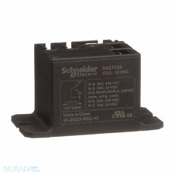 SCHNEIDER H8128 Enclosed Power Relay 5 Pin 24VAC SPDT, 6CWZ2