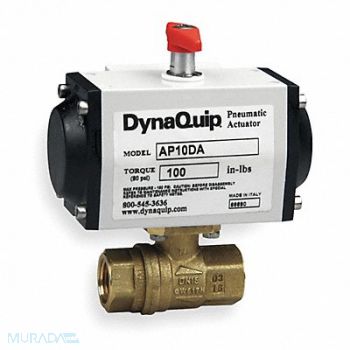DYNAQUIP CONTROLS Ball Valve 1/2 In FNPT Double Acting, 6CX04