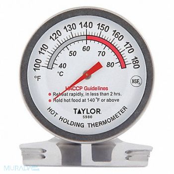 TAYLOR Food Srvc Thrmomtr Oven 100 to 180 F, 6DKE1