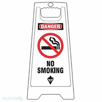 TOUGH GUY Danger No Smoking Sign Polypropylene, 6DMG1