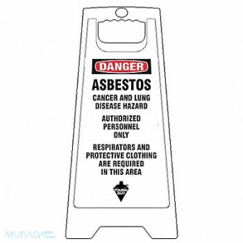 TOUGH GUY Floor Sign Red Polypropylene 24 in H, 6DMG2