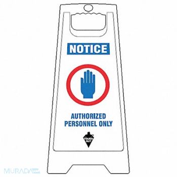 TOUGH GUY Floor Sign Blue Polypropylene 24 in H, 6DMG4