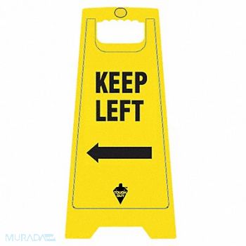 TOUGH GUY Floor Sign Yellow Polypropylene 24 in H, 6DMG5