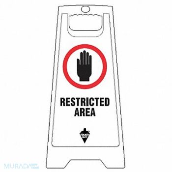 TOUGH GUY Floor Sign White Polypropylene 24 in H, 6DMG8