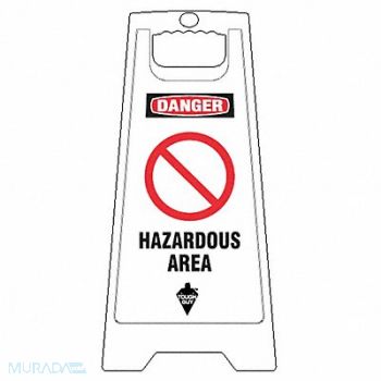 TOUGH GUY Floor Sign Red Polypropylene 24 in H, 6DMH3