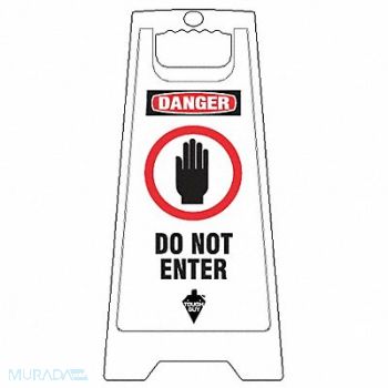TOUGH GUY Floor Sign Red Polypropylene 24 in H, 6DMH4