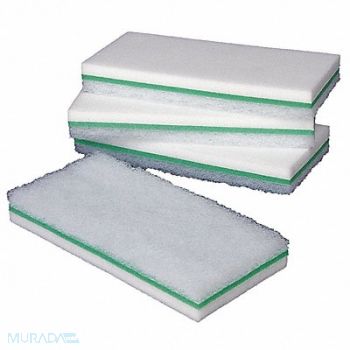 TOUGH GUY Melamine Utility Scrub Pad White 9 L PK6, 6DNA9