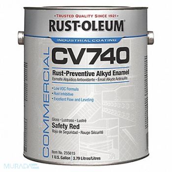 RUST-OLEUM H7178 1 GAL 100 VOC DTM Alkyd Safety Red, 6DNX0