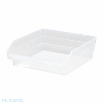 QUANTUM STORAGE SYSTEMS Shelf Bin Clear Polypropylene 4 in, 6ECE8