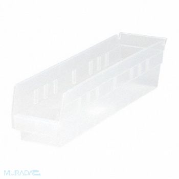 QUANTUM STORAGE SYSTEMS Shelf Bin Clear Polypropylene 4 in, 6ECE9