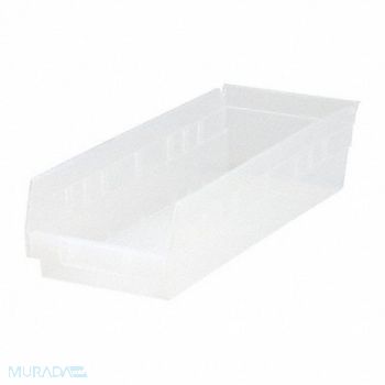 QUANTUM STORAGE SYSTEMS Shelf Bin Clear Polypropylene 4 in, 6ECF0