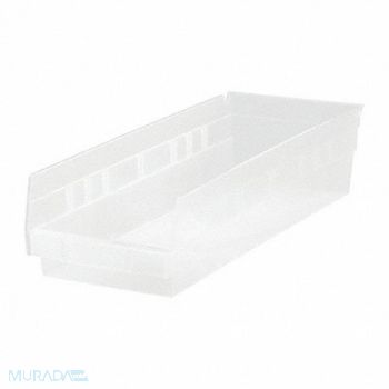 QUANTUM STORAGE SYSTEMS Shelf Bin Clear Polypropylene 4 in, 6ECF1