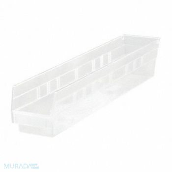 QUANTUM STORAGE SYSTEMS Shelf Bin Clear Polypropylene 4 in, 6ECF3