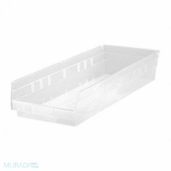 QUANTUM STORAGE SYSTEMS Shelf Bin Clear Polypropylene 4 in, 6ECF5
