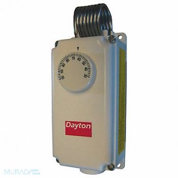 DAYTON Mech Tstat Heat or Cool Plastic 110/30F, 6EDY4