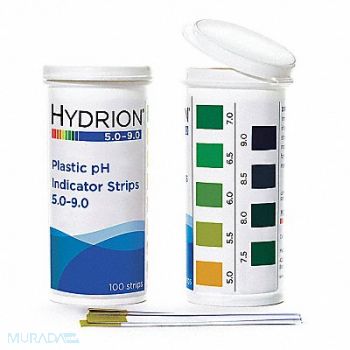 MICRO ESSENTIAL pH Strips Hydrion Spectral 5-9 PK100, 6EGF3