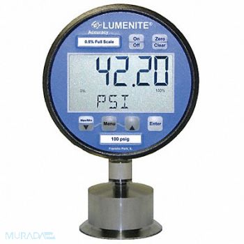 LUMENITE CONTROL TECHNOLOGY INC. K4250 Digital Gauge Transmitter 1-1/2 1000psi, 6JJD7