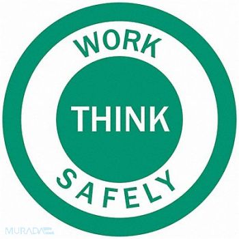 BRADY Hard Hat Emblem Label English PK4, 6EW65