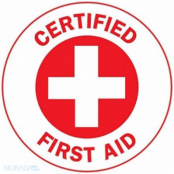 BRADY Hard Hat Emblem Label English PK4, 6EW84