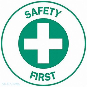 BRADY Hard Hat Emblem Label Green/White, 6EX01