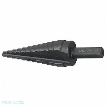 WESTWARD Step Cone Drill 0.1875in to 0.875in HSS, 6EXN4