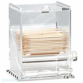 GRAINGER APPROVED Toothpick Dispenser 3 3/4 in D Clear, 6EZL6