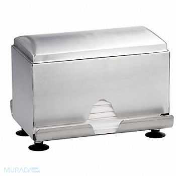 GRAINGER APPROVED 2-Sided Straw Dispenser 9 5/8in D Silver, 6EZL9