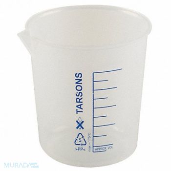 LAB SAFETY SUPPLY Beaker 100mL Polypropylene PK12, 6FAE4