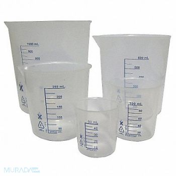 LAB SAFETY SUPPLY Beaker Starter Kit Polypropylene, 6FAF5