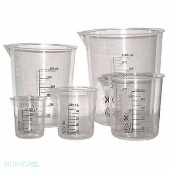 LAB SAFETY SUPPLY Beaker Starter Kit Polymethylpentene, 6FAF6