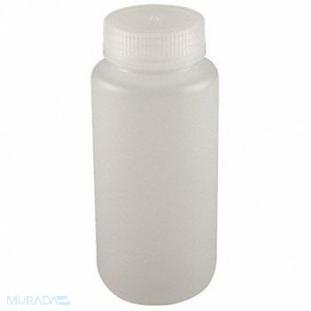 LAB SAFETY SUPPLY Bottle 2000 mL 64 Oz Wide Mouth, 6FAP7