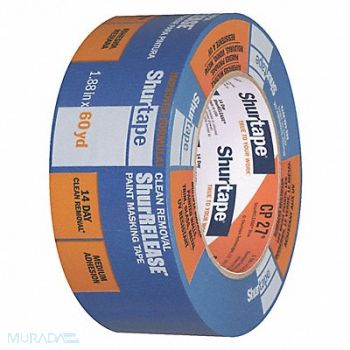 SHURTAPE Masking Tape 1 7/8 W 60 yd L Blue, 6FET7