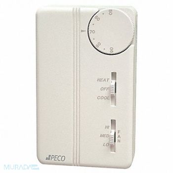 PECO Fan Coil Tstat Analog 2 or 4 Pipe 24V, 6FFX7