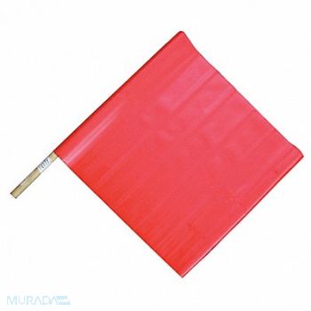 GRAINGER APPROVED Handheld Warning Flag Red 18 Wx24 H, 6FGK7