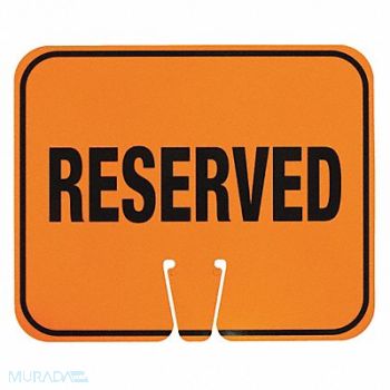 GRAINGER APPROVED Traffic Cone Sign Orange/Black, 6FGL3