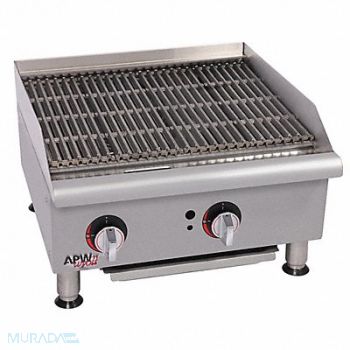 APW WYOTT Gas CharRock Charbroiler 2 Burner L 36, 6FGN8