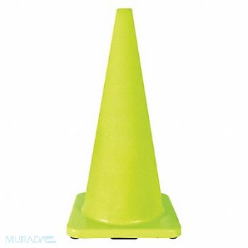 GRAINGER APPROVED Traffic Cone 28 In.Fluorescent Lime, 6FHA4