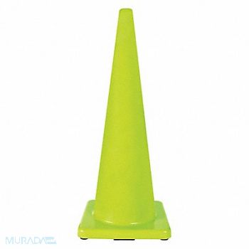 GRAINGER APPROVED Traffic Cone 36 In.Fluorescent Lime, 6FHA5