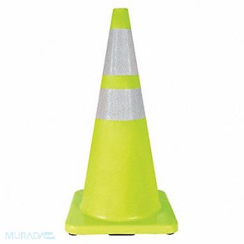 GRAINGER APPROVED Traffic Cone 28 In.Fluorescent Lime, 6FHA7