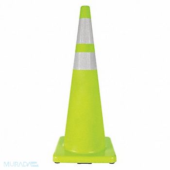 GRAINGER APPROVED Traffic Cone 36 In.Fluorescent Lime, 6FHA8