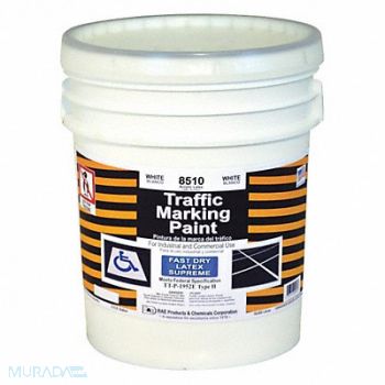 RAE Traffic Zone Marking Paint 5 gal White, 6GAN1
