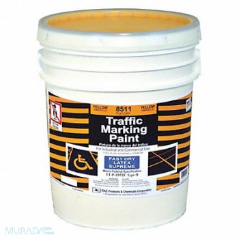 RAE Traffic Zone Marking Paint 5 gal Yellow, 6GAN2