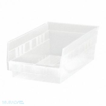 QUANTUM STORAGE SYSTEMS Shelf Bin Clear Polypropylene 4 in, 6GAR7