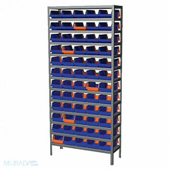 AKRO-MILS K6926 Bin Shlvng 12x79x36in Blue Orange, 6GDL2